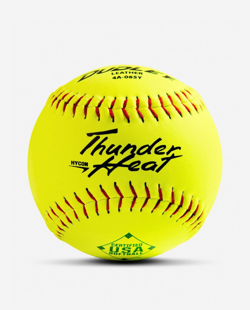 Balle De Softball Jaune Dudley Thunder Heat WS-12, 12 Pouces, 375/0.40, ASA, Neuve
